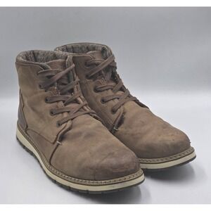 GBX Dern Mens 12 Brown Leather Lace Up Ankle Boots Casual Fashion Streetwear